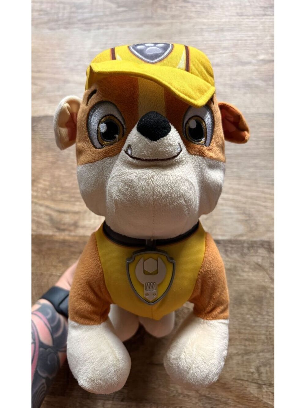 Paw Patrol Rubble Plush Toy - Yellow and Brown - Sounds - 2017
